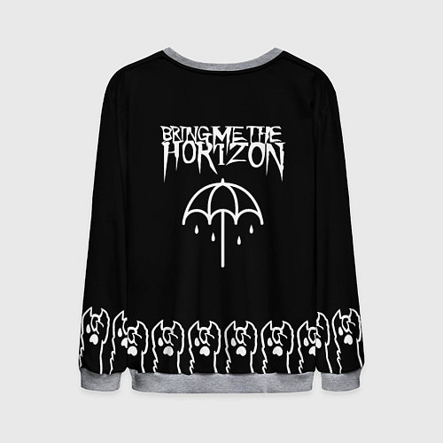 Мужской свитшот Bring Me the Horizon: cat rock / 3D-Меланж – фото 2