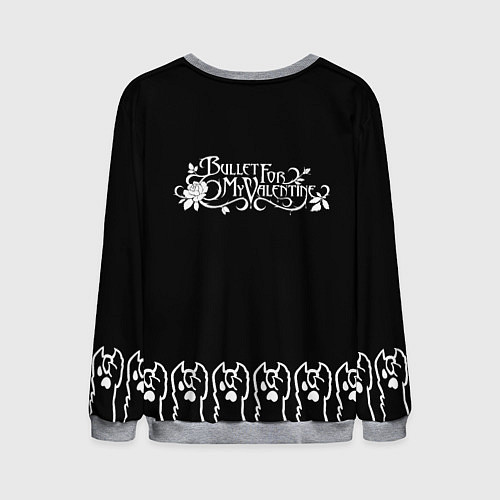 Мужской свитшот Bullet For My Valentine: cat rock / 3D-Меланж – фото 2