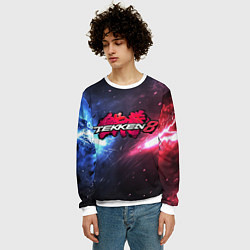 Свитшот мужской Сопротивление в Tekken 8, цвет: 3D-белый — фото 2