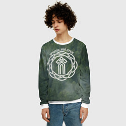 Свитшот мужской Символ чур - природа мой храм, цвет: 3D-белый — фото 2