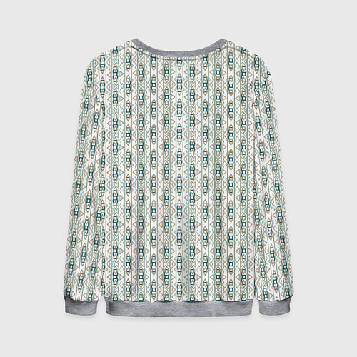 Мужской свитшот Вертикальный узор с геометрическим рисунком / 3D-Меланж – фото 2