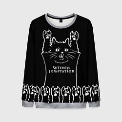 Мужской свитшот Within Temptation: rock cat