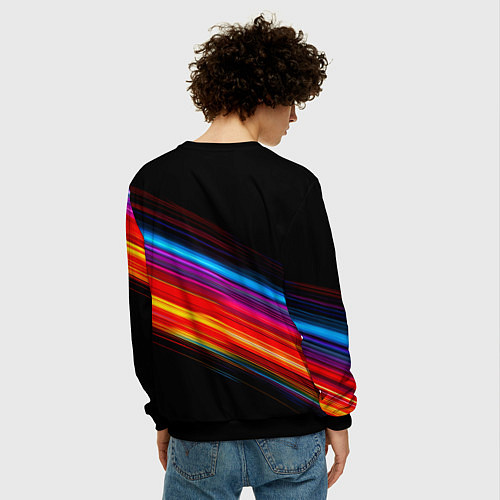 Мужской свитшот Bicycle moto cross / 3D-Черный – фото 4