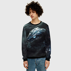 Свитшот мужской Змея робот, цвет: 3D-черный — фото 2