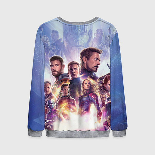 Мужской свитшот Мстители пережившие щелчок Таноса / 3D-Меланж – фото 2