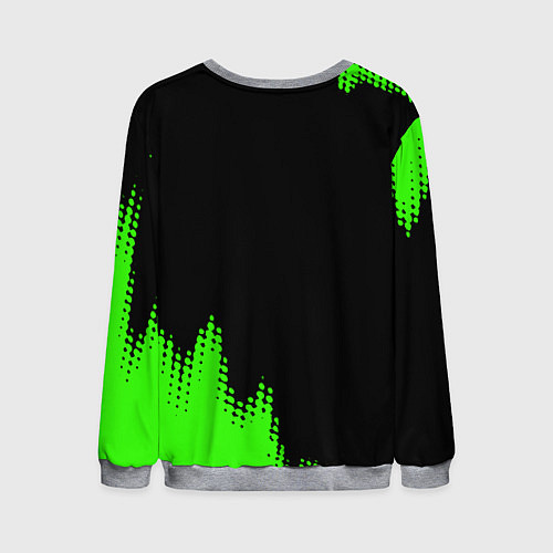 Мужской свитшот Skoda краски зеленые / 3D-Меланж – фото 2