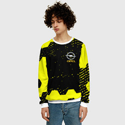 Свитшот мужской Opel auto hexagon steel, цвет: 3D-белый — фото 2