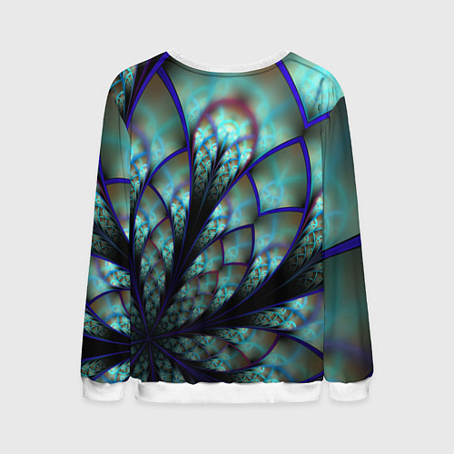 Мужской свитшот Абстракция неон / 3D-Белый – фото 2
