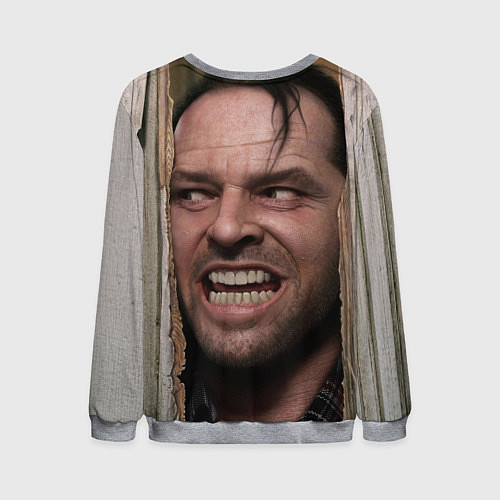 Мужской свитшот The shining - heres johnny / 3D-Меланж – фото 2