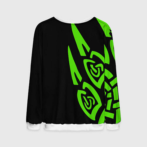 Мужской свитшот Razer лого лес / 3D-Белый – фото 2