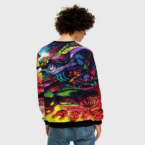 Мужской свитшот Tekken hyper monster steel / 3D-Черный – фото 4