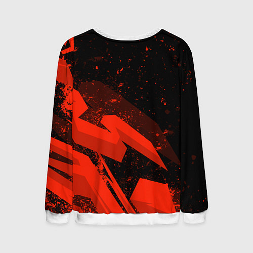Мужской свитшот Stray kids - красная абстракция / 3D-Белый – фото 2