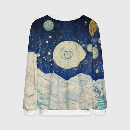 Мужской свитшот Новогодняя милая овечка / 3D-Белый – фото 2