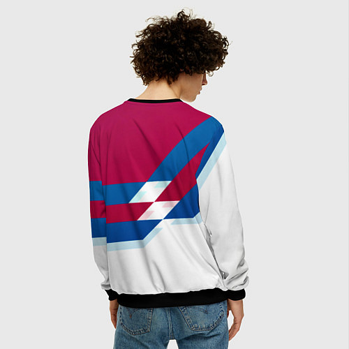 Мужской свитшот Stalker geometry / 3D-Черный – фото 4