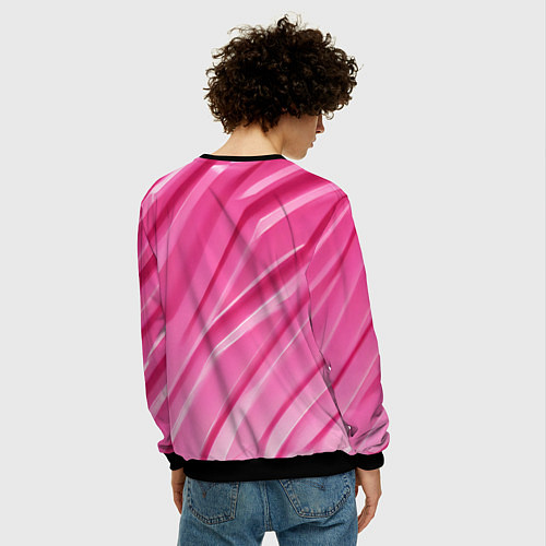 Мужской свитшот Розовый пластик / 3D-Черный – фото 4