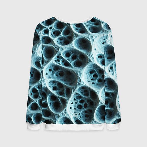 Мужской свитшот Белая пористая структура / 3D-Белый – фото 2