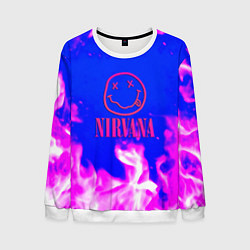 Мужской свитшот Nirvana neon flame