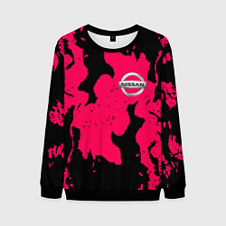 Свитшот мужской Nissan fire pink, цвет: 3D-черный