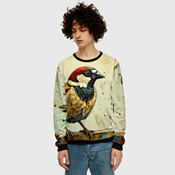 Свитшот мужской Воробушек, цвет: 3D-черный — фото 2