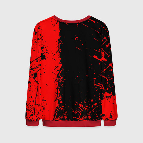 Мужской свитшот Linkin park краски всплеск текстура / 3D-Красный – фото 2