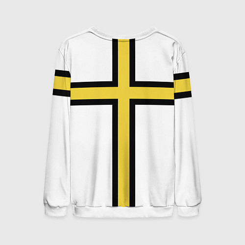 Мужской свитшот Сюрко тевтонского рыцаря / 3D-Белый – фото 2