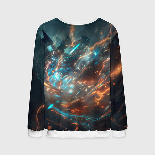 Мужской свитшот Гарри Поттер - вихрь магии / 3D-Белый – фото 2