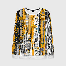 Мужской свитшот Cyberpunk pattern yellow