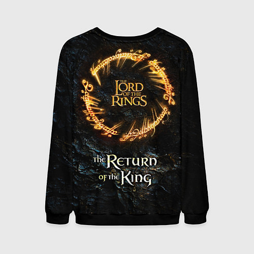Мужской свитшот Lord of the rings - gollum / 3D-Черный – фото 2