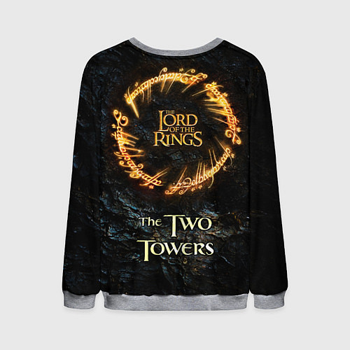 Мужской свитшот Lord of the rings - the two towers / 3D-Меланж – фото 2