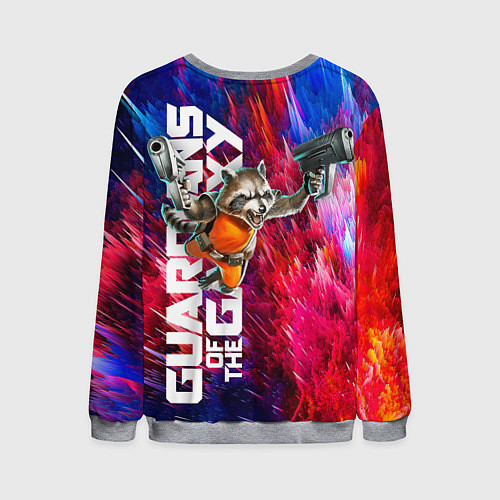 Мужской свитшот Guardians of the galaxy - Groot and Rocket / 3D-Меланж – фото 2