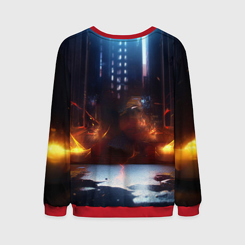 Мужской свитшот Пикачу на диджейской стойке / 3D-Красный – фото 2