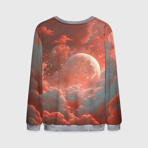 Мужской свитшот Белый летящий голубь / 3D-Меланж – фото 2