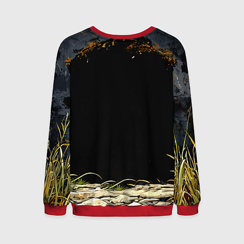 Мужской свитшот Кенгуру на черном / 3D-Красный – фото 2