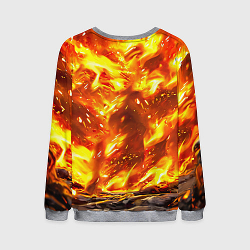 Мужской свитшот Еж в огне / 3D-Меланж – фото 2