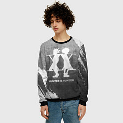Свитшот мужской Hunter x Hunter - grey gradient, цвет: 3D-черный — фото 2