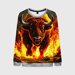Мужской свитшот Буйвол в огне