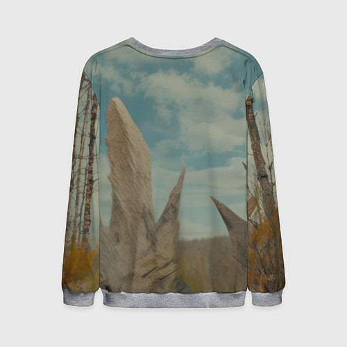 Мужской свитшот Я русский - медведь / 3D-Меланж – фото 2