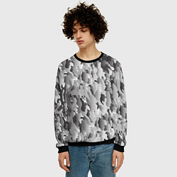 Свитшот мужской Монохромный камуфляж, цвет: 3D-черный — фото 2
