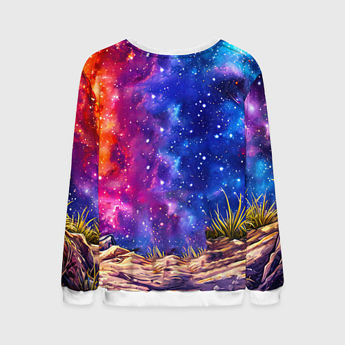 Мужской свитшот Пума и звездное небо / 3D-Белый – фото 2