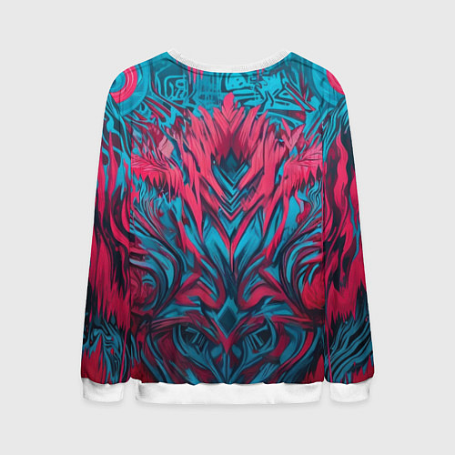 Мужской свитшот Волк с гербом РФ / 3D-Белый – фото 2