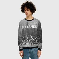 Свитшот мужской In Flames - grey gradient посередине, цвет: 3D-черный — фото 2