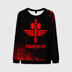 Мужской свитшот Manowar - red gradient