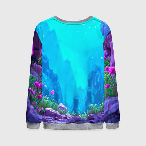 Мужской свитшот Розовый козлик / 3D-Меланж – фото 2