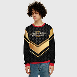 Свитшот мужской Kingdom Come Deliverance 2 золотая полоса, цвет: 3D-красный — фото 2