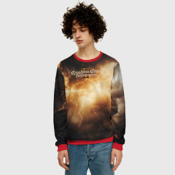 Свитшот мужской Kingdom Come Deliverance 2 желтые молнии, цвет: 3D-красный — фото 2