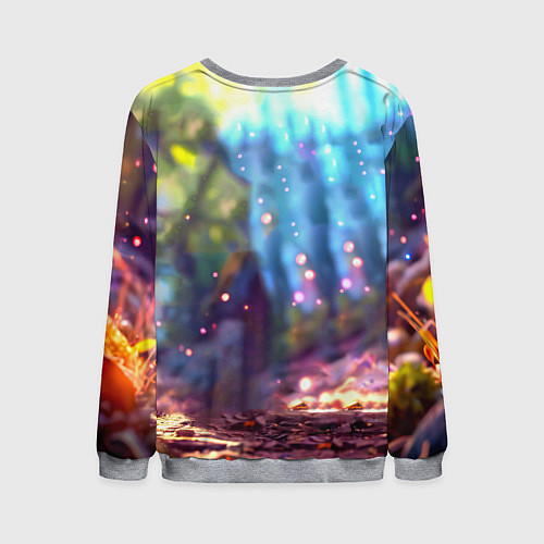 Мужской свитшот Опоссум в лесу / 3D-Меланж – фото 2