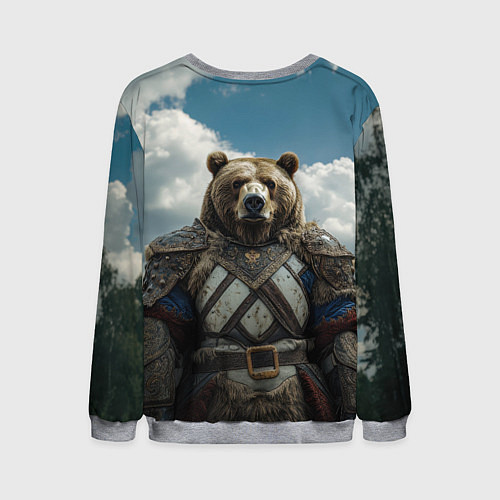 Мужской свитшот Русский медведь воин / 3D-Меланж – фото 2