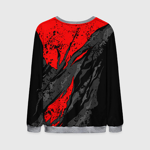 Мужской свитшот Assassins creed: shadows - белый логотип / 3D-Меланж – фото 2