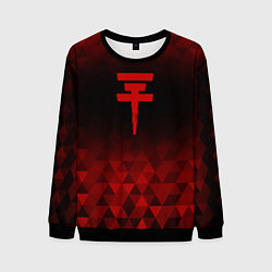 Свитшот мужской Tokio Hotel red poly, цвет: 3D-черный