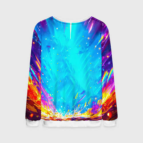 Мужской свитшот Газель малыш / 3D-Белый – фото 2